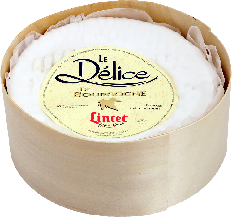 Lincet Délice de Bourgogne 40% vitmögelost