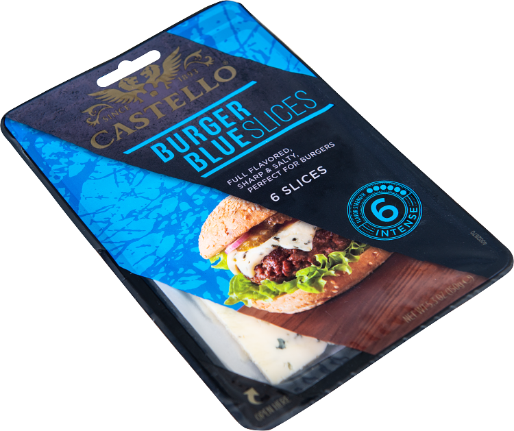 Castello Burger blue skivad blåmögelost