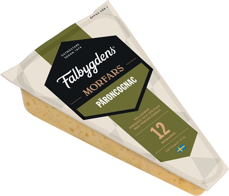 Falbygdens Morfars Päroncognac 12 mån hårdost