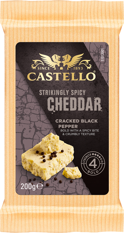 Castello Cheddar svartpeppar lagrad hårdost