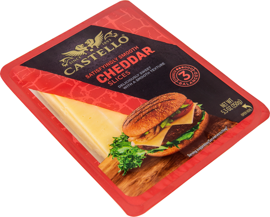 Castello Burger Cheddar skivad hårdost