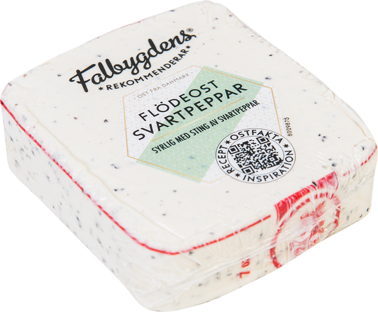 Falbygdens Rekommenderar Flödeost svartpeppar färskost