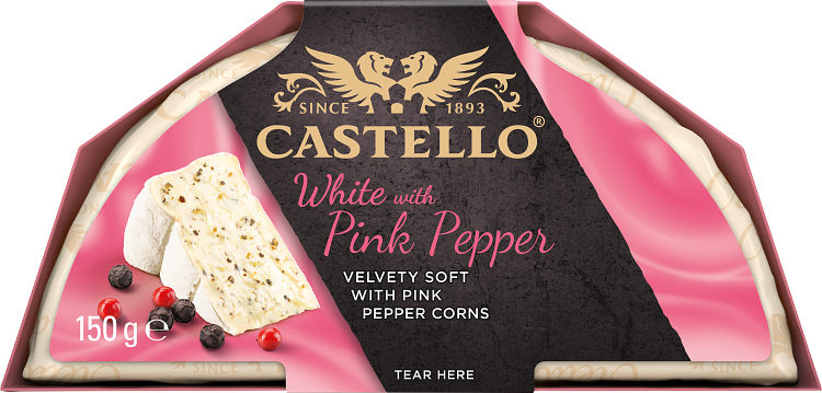 Castello White pink pepper vitmögelost