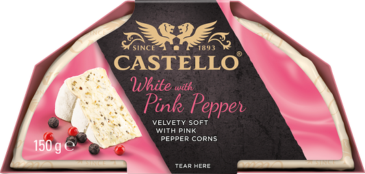 Castello White pink pepper vitmögelost