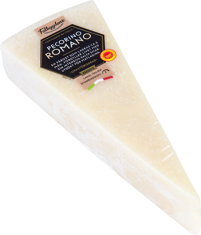 Falbygdens Rekommenderar Pecorino Romano opast hårdost