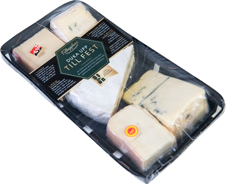 Falbygdens Rekommenderar Duka upp till fest ostbricka